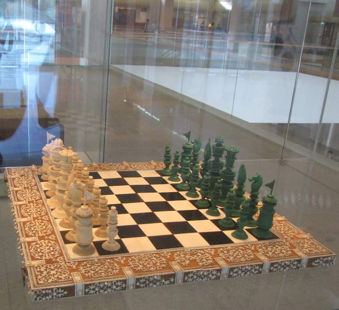 photo of chess set, at the Islamic Art Museum, Malaysia