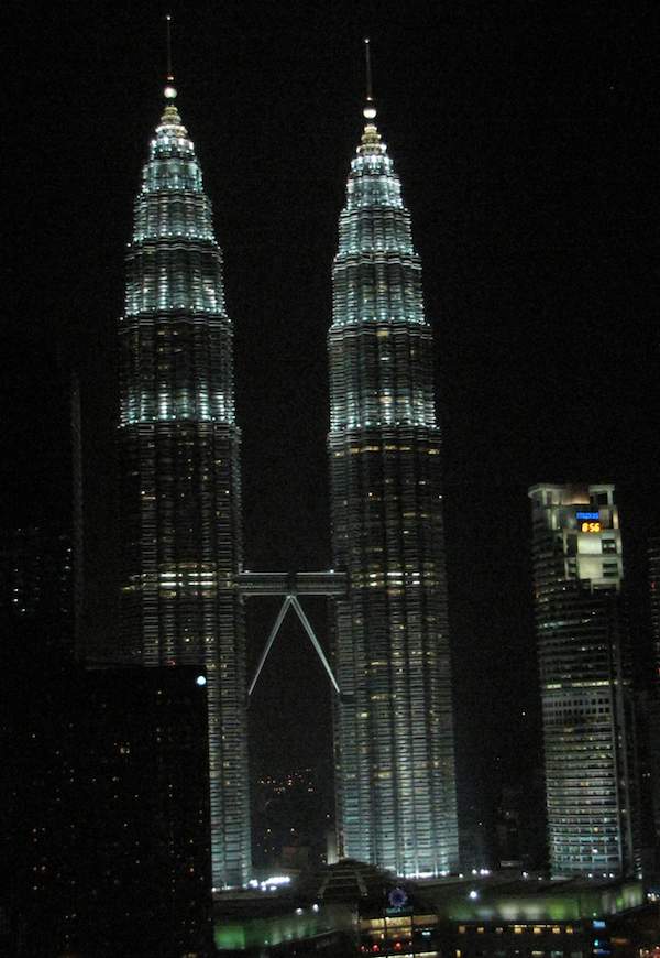 photo of Petronas towers at night, Kuala Lumpur