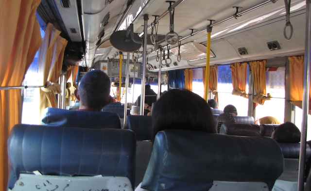 photo of the inside of a bus
