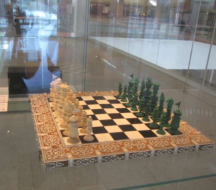 photo of a beautiful chess set
