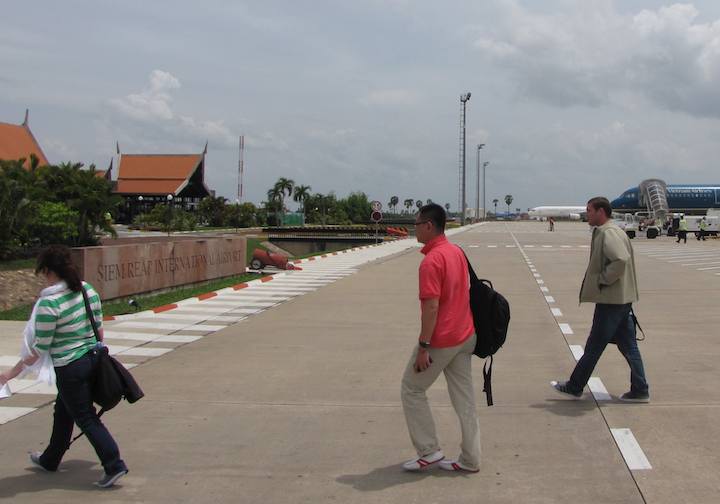 photo of the outside of the airport at Siem Reap, Cambodia