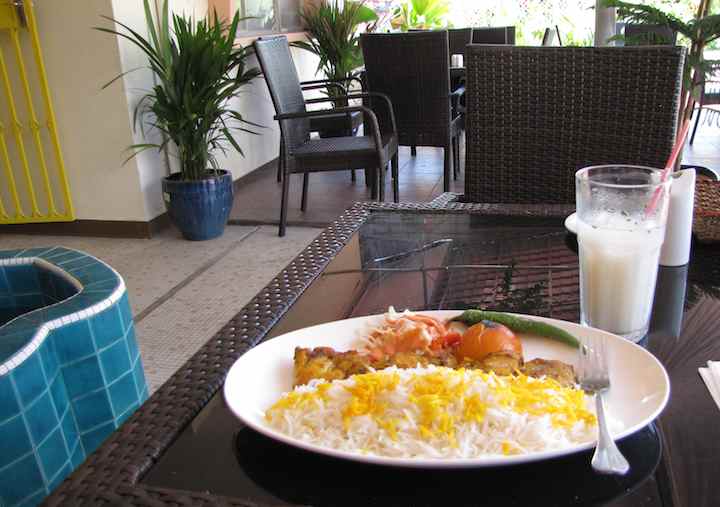 photo of chicken kabob dish