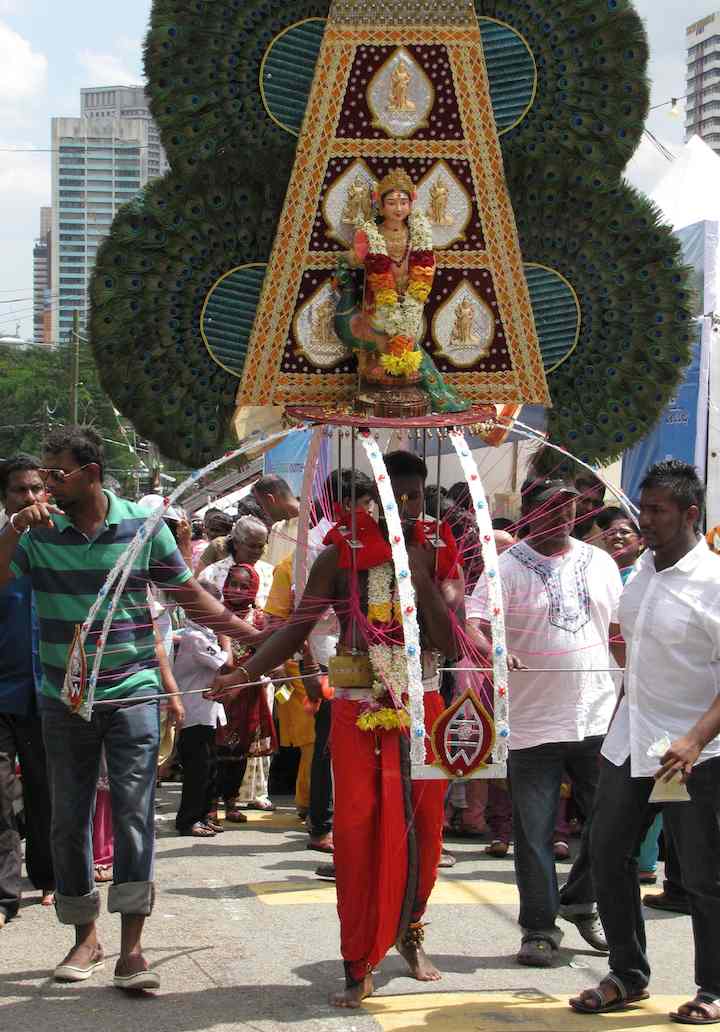 photo of man with kavadi (@ Johor Bahru Thaipusam) 