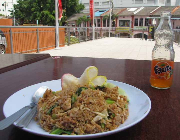 photo of nasi goreng sotong (squid fried rice)