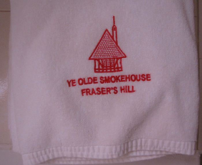 towels with Ye Olde Smokehouse logo