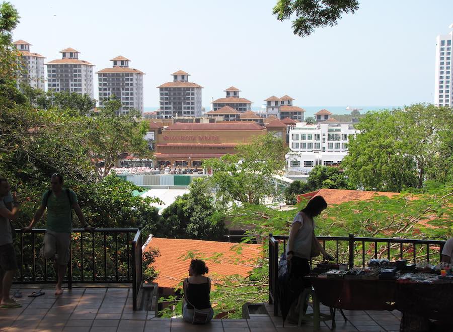 View out to Malacca Straits from St. Paul's Hill