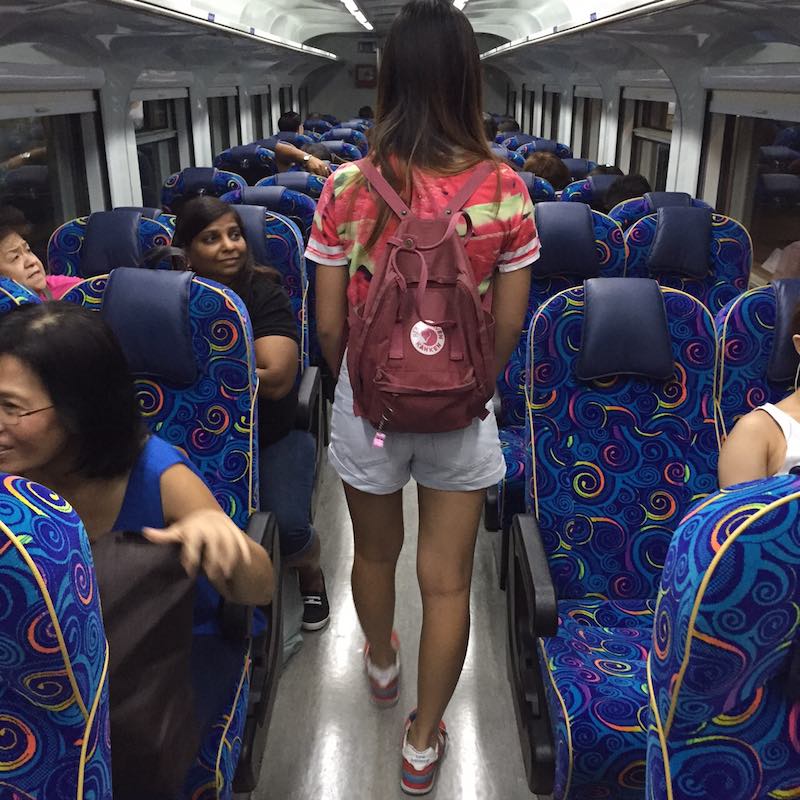 photo of the inside of the train